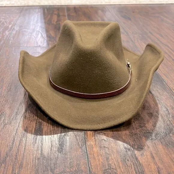 Mello Felt By Stetson Men’s Crushable Brown Hat 100% Wool Sz M/ L Made In USA - Picture 2 of 8